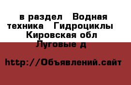  в раздел : Водная техника » Гидроциклы . Кировская обл.,Луговые д.